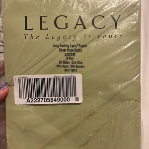 Legacy Sheer Knee Highs in Classic Black